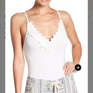 NWT Free People Gia Bodysuit Ivory Size L
